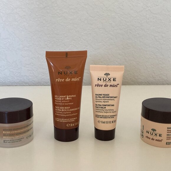 NUXE Rêve de Miel Cocooning Set – 4 Skincare Items + Pouch (New) - Picture 2 of 8
